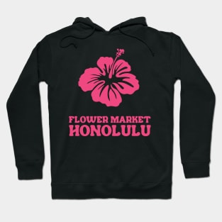 pink and yellow hibiscus flower market honolulu Hoodie